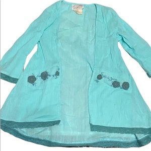 Wildling Well Dressed Wolf Aqua Swim Cover Up 4T